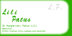 lili patus business card